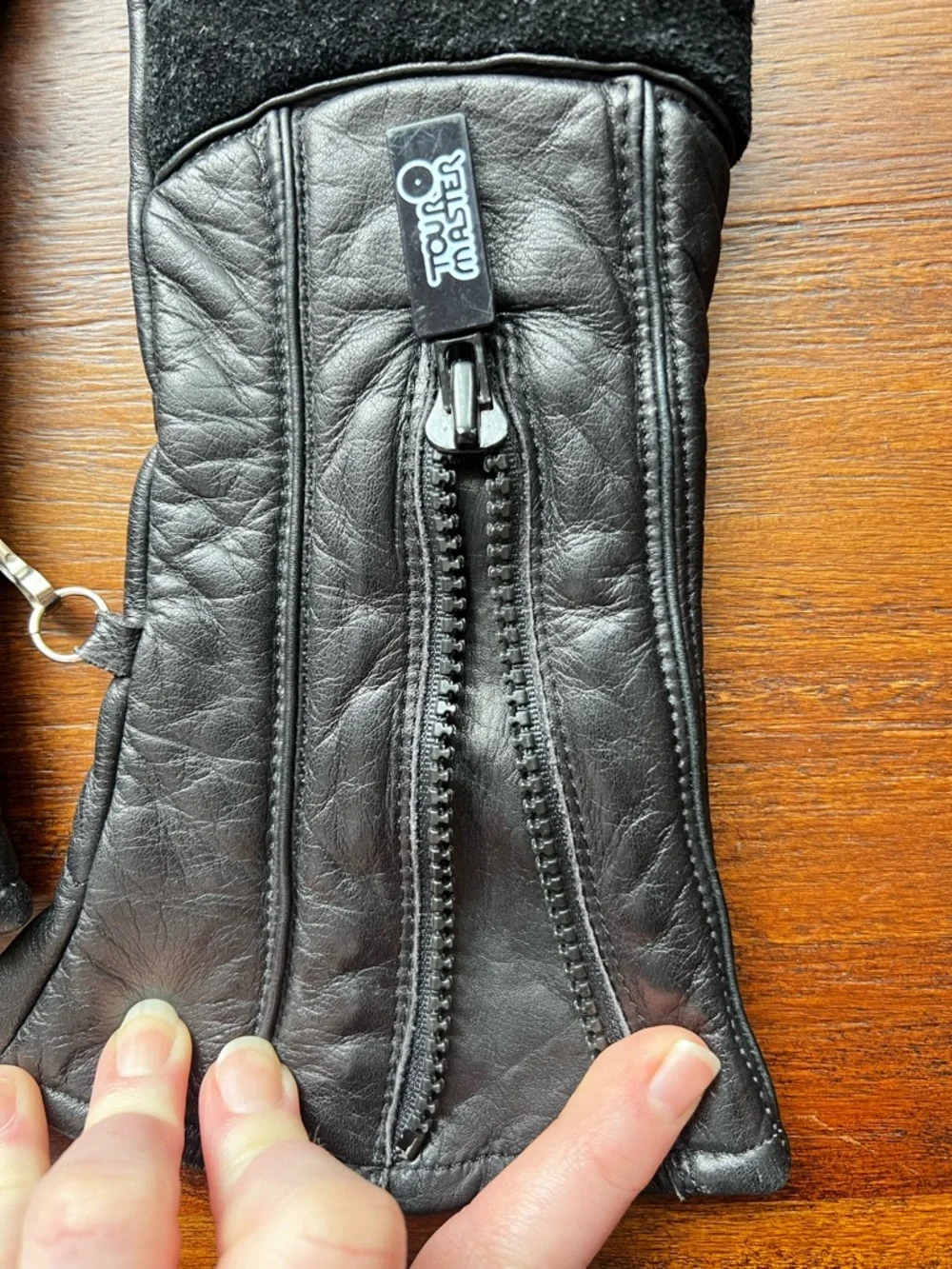 Vintage Tour Master Leather Motorcycle Gloves Suede Trim Small Unisex